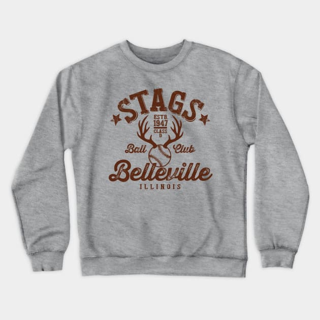 Belleville Stags Crewneck Sweatshirt by MindsparkCreative